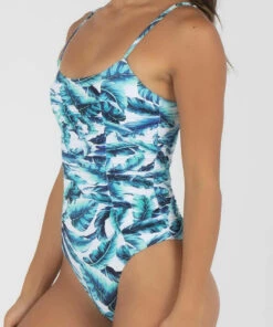 Best Sale 👏 Topanga Lei Palms One Piece 🩱 Swimsuit White/blue 🔔 -Hot Sale Citybeach Store 20317031 01 TP XL