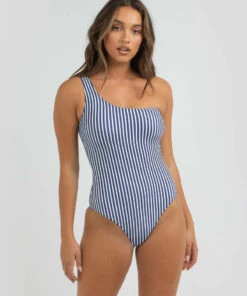 Cheap ๐งจ Topanga Callie One Shoulder One Piece ๐ฉฑ Swimsuit White/blue ๐