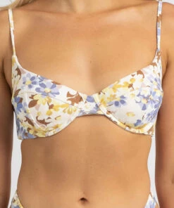 Discount 🛒 Billabong Hula Moon DD Bra 👙 Bikini Top White 👏