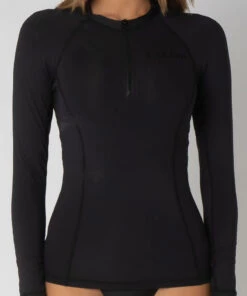 Flash Sale 👏 Kaiami Must Have Long Sleeve Rash Vest Black 😀