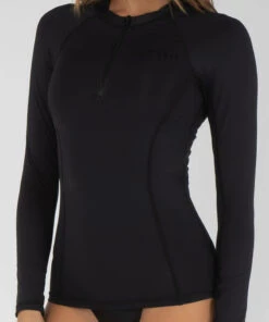 Flash Sale 👏 Kaiami Must Have Long Sleeve Rash Vest Black 😀 -Hot Sale Citybeach Store 20317361 01 RT XL