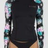 New 🔔 Kaiami Coolum Long Sleeve Rash Vest Black/multi 👏