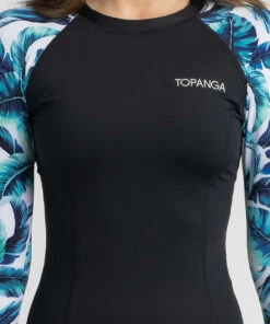 Best Sale 🔔 Topanga Lei Palms Long Sleeve Rash Vest Black/multi ❤️ -Hot Sale Citybeach Store 20317370 01 RT XL