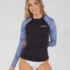 Cheap 🌟 Topanga Universe Long Sleeve Rash Vest Black/blue 🤩