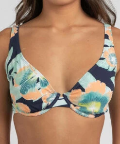 Top 10 😀 Roxy PT Beach Classics Underwire Bra 👙 Bikini Top Mood Indigo Ventura 🎉 -Hot Sale Citybeach Store 20317401 01 RT XL
