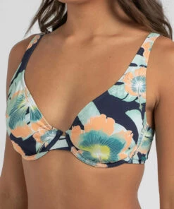 Top 10 😀 Roxy PT Beach Classics Underwire Bra 👙 Bikini Top Mood Indigo Ventura 🎉 -Hot Sale Citybeach Store 20317401 01 TP XL