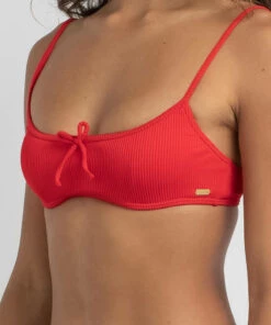 Outlet 🧨 Roxy Mind of Freedom Bralette 👙 Bikini Top Poppy Red ⭐ -Hot Sale Citybeach Store 20317426 01 RT XL