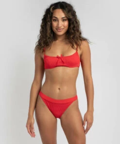 Top 10 🔔 Roxy Mind of Freedom Regular 👙 Bikini Bottom Poppy Red ⌛ -Hot Sale Citybeach Store 20317428 01 LT XL