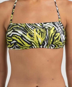 Promo 👍 Calvin Klein Ck One Bandeau 👙 Bikini Top Tangled Tiger Direct ⌛ -Hot Sale Citybeach Store 20317705 02 RT XL