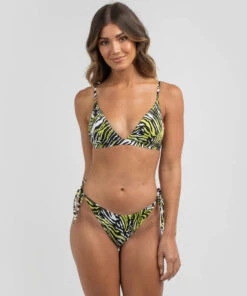 Hot Sale 😍 Calvin Klein Ck One Triangle 👙 Bikini Top Tangled Tiger Direct 😉