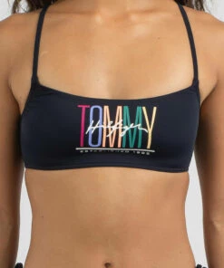 Buy 😀 Tommy Hilfiger Tommy Miami Logo Bralette 👙 Bikini Top Desert Sky 🧨 -Hot Sale Citybeach Store 20317716 01 RT XL
