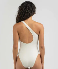 Best Pirce ✨ Calvin Klein Core Essentials One Shoulder One Piece 🩱 Swimsuit Sugarcane 👏 -Hot Sale Citybeach Store 20317739 02 LT XL