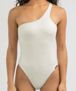 Best Pirce ✨ Calvin Klein Core Essentials One Shoulder One Piece 🩱 Swimsuit Sugarcane 👏 -Hot Sale Citybeach Store 20317739 02 RT XL