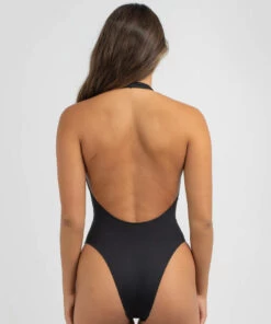 Cheap ❤️ Calvin Klein Ck One Halter One Piece 🩱 Swimsuit Pvh Black 🤩 -Hot Sale Citybeach Store 20317742 01 LT XL