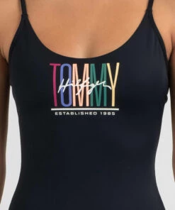 Outlet ⭐ Tommy Hilfiger Tommy Miami Logo One Piece 🩱 Swimsuit Desert Sky 🔥 -Hot Sale Citybeach Store 20317743 01 RT XL