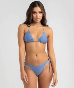 Outlet 🤩 Rhythm Havana Sliding Triangle 👙 Bikini Top Whisper Blue ⌛