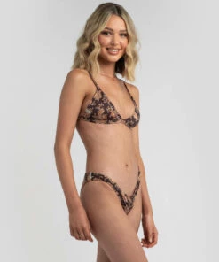 Outlet 🔥 Rhythm Pattaya Bralette 👙 Bikini Top Coffee 🛒