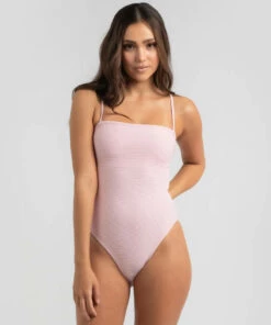 Hot Sale 😍 Billabong Tanlines Harper One Piece 🩱 Swimsuit Powder Pink 🌟