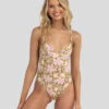 Wholesale 😉 Billabong Sweet Dreams Ava One Piece 🩱 Swimsuit Cocoa 🌟