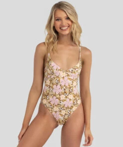 Wholesale 😉 Billabong Sweet Dreams Ava One Piece 🩱 Swimsuit Cocoa 🌟