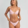 Top 10 🥰 Billabong Tanlines Charlie Triangle 👙 Bikini Top Powder Pink ⭐