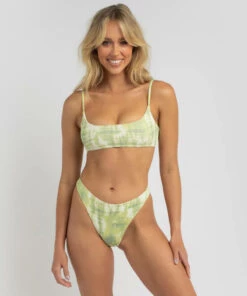New 🛒 Billabong To Dye For Bralette 👙 Bikini Top Lime 🔥 -Hot Sale Citybeach Store 20319098 01 LT XL