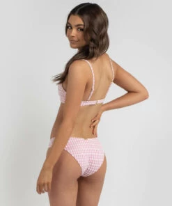 Discount 👍 Billabong Wave Check Bondi 👙 Bikini Bottom Bubble Gum 😍