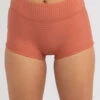 Cheap 🎉 Rip Curl Premium Surf Boyshort 👙 Bikini Bottom Rhubarb 🎉
