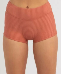 Cheap ๐ Rip Curl Premium Surf Boyshort ๐ Bikini Bottom Rhubarb ๐