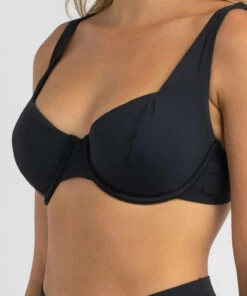 Budget 🎁 Roxy SD Beach Classics Bra 👙 Bikini Top True Black 🎁 -Hot Sale Citybeach Store 20319543 01 RT XL