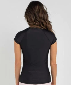 Outlet ❤️ Billabong Wave Break Cap Sleeve Rash Vest Black 🛒 -Hot Sale Citybeach Store 20320593 01 LT XL