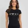 Discount ⭐ Roxy In the Swell Cap Sleeve Rash Vest Anthracite 👏