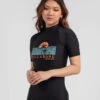 Cheapest 😉 Billabong Sunset Palms Short Sleeve Rash Vest Black 🔔