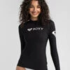 Cheapest ✔️ Roxy Roxy Heater Long Sleeve Rash Vest Black ✔️