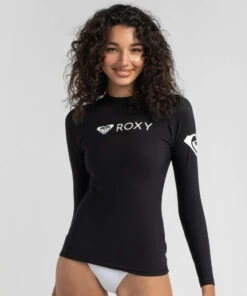 Cheapest ✔️ Roxy Roxy Heater Long Sleeve Rash Vest Black ✔️