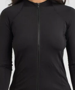 New 💯 Hurley One And Only Zip Long Sleeve Rash Vest Black 🔥 -Hot Sale Citybeach Store 20321112 02 RT XL