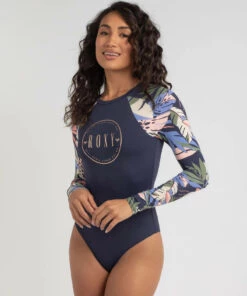 Top 10 ✔️ Roxy Noumea Tropics Long Sleeve Surfsuit Noumea Floral Mood Indigo 💯