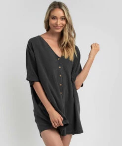 Best deal 🔔 Billabong New Dawn Beach Cover Washed Black 🎉