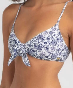 Discount 👍 Roxy Sunset Boogie Fixed Triangle 👙 Bikini Top Bright White Paisley Party 🥰 -Hot Sale Citybeach Store 20322588 01 RT XL