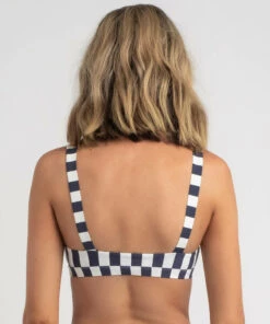 Flash Sale ❤️ Roxy Parallel Paradiso Bralette 👙 Bikini Top Mood Indigo Big Revo Stripe 😀 -Hot Sale Citybeach Store 20322594 01 LT XL