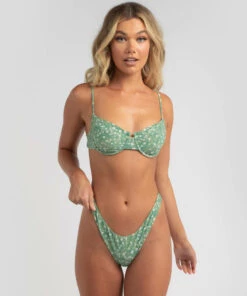 Coupon ✨ RVCA Sweet Escape Balconette 👙 Bikini Top Light Teal ✨