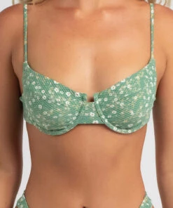 Coupon ✨ RVCA Sweet Escape Balconette 👙 Bikini Top Light Teal ✨ -Hot Sale Citybeach Store 20322605 01 RT XL