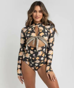 Budget 👏 Rip Curl Surf Gypsy Long Sleeve Surfsuit Washed Black 😉