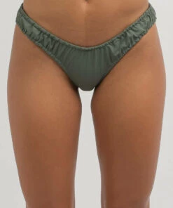 Discount 👏 Kaiami Natalia Ruch 👙 Bikini Bottom Olive ⌛ -Hot Sale Citybeach Store 20323661 07 RT XL