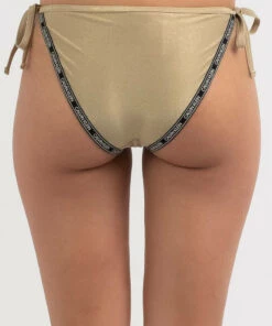 Best deal ✨ Calvin Klein Core Festive String Tie Side 👙 Bikini Bottom Gold Lurex 🥰 -Hot Sale Citybeach Store 20323766 01 LT XL