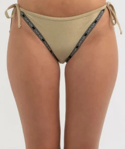Best deal ✨ Calvin Klein Core Festive String Tie Side 👙 Bikini Bottom Gold Lurex 🥰 -Hot Sale Citybeach Store 20323766 01 RT XL