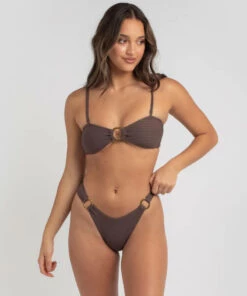 Wholesale 🛒 Kaiami Cherry Ring High Cut 👙 Bikini Bottom Chocolate 😍 -Hot Sale Citybeach Store 20323816 01 RT XL