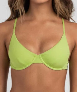 Hot Sale 👍 Kaiami Marci Rib Balconette 👙 Bikini Top Lime Pop ⌛ -Hot Sale Citybeach Store 20324073 01 LT XL