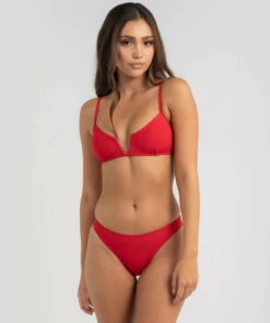 Outlet 😍 Topanga Piper V Bralette 👙 Bikini Top Chilli Red 🌟 -Hot Sale Citybeach Store 20324106 01 TP XL