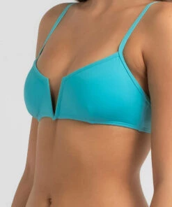 Buy ⌛ Topanga Piper V Bralette 👙 Bikini Top Pop Aqua 👏 -Hot Sale Citybeach Store 20324106 04 RT XL